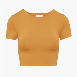 Aritzia’s Babaton Contour crew cropped T shirt (copper color)